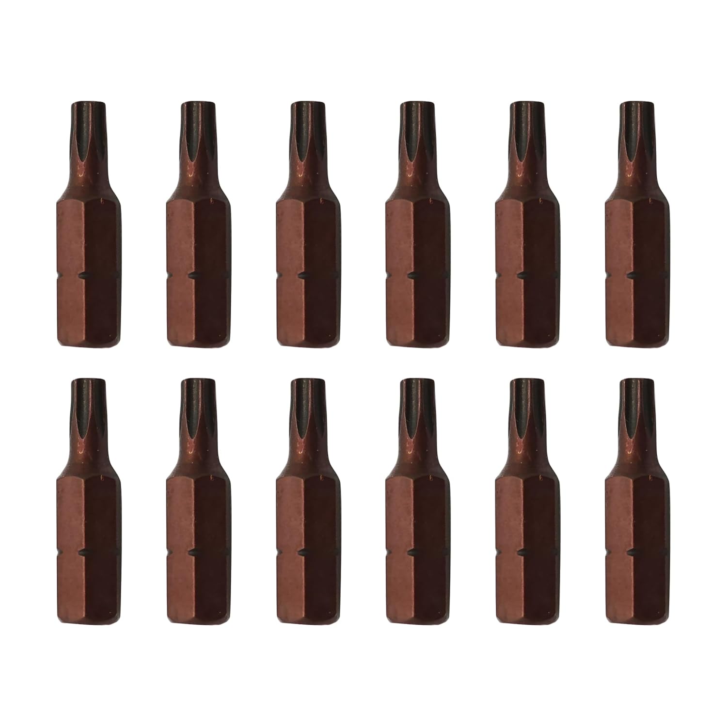12Pcs T20 Torx Security Bit Set, S2 Steel Magnetic Tamper Resistant 6 Point Star Bits, 1/4" Hex 1-Inch Length Shank for Impact Drivers, Professional Grade