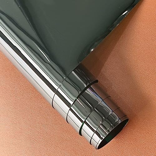 Miniatura 3 de HYANG - Hojas de vinilo holográfico de piel sintética de PVC transparente verde negruzco, 1 rollo de 12 x 47 pulgadas (11.8 in x 47.2 in) para hacer
