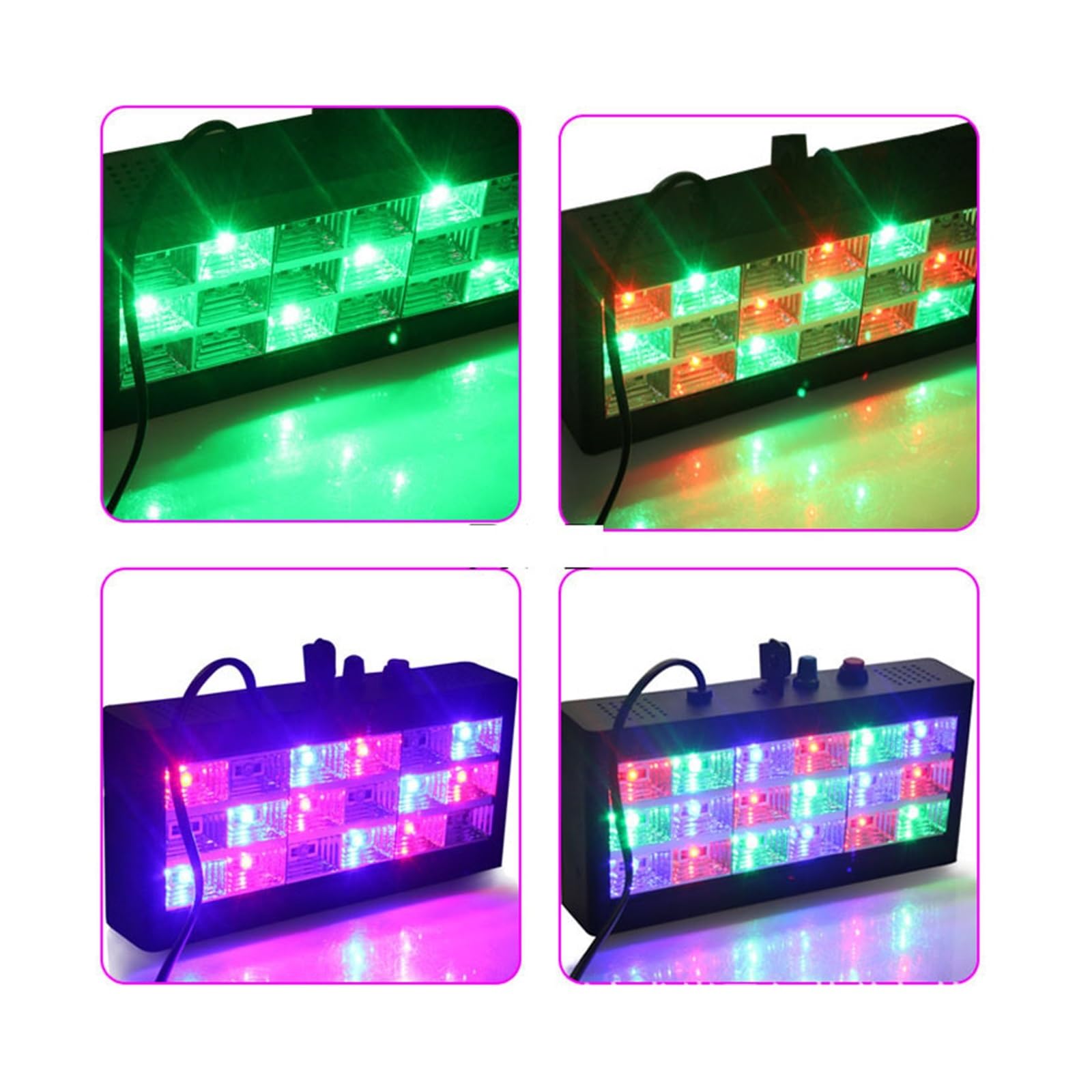 Party Lichter 18 farbige Blitzlichter for Hochzeit und Geburtstag, Sprachsteuerung, KTV, Bars, Tanzlokale, blinkende Lichter, LED-Mini-Bühnenlichter