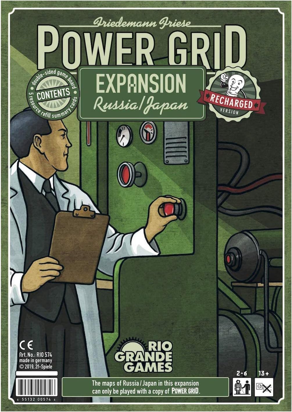 Power Grid Russia/Japan Recharged Board Game