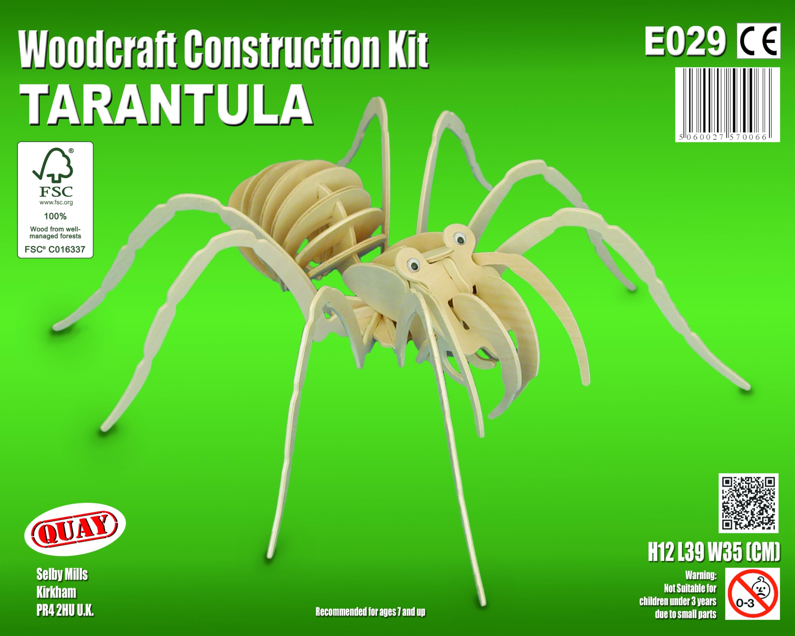 Kit Di Costruzione In Legno Quay Tarantola – Modello 3D Da Assemblare, FSC, 39 Cm - 2
