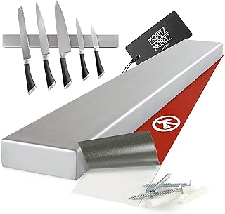 Moritz & Moritz Barra magnética para facas de 40 cm, faca magnética - universal, faca magnética de aço inoxidável, para ferramentas outros utensílios e organização