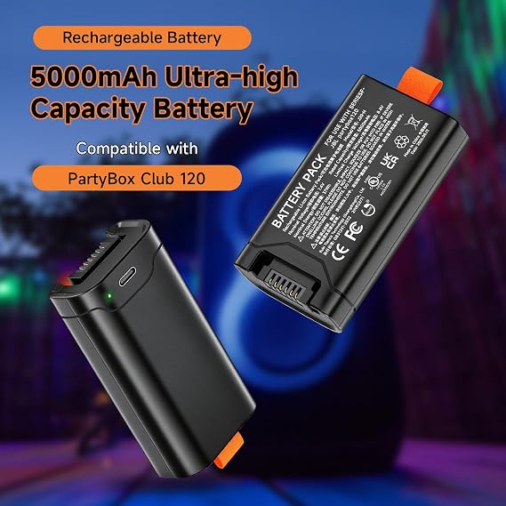 Battery Replacement Compatible with JBL PartyBox Club 120 Portable Speaker, Replacement for Battery 200