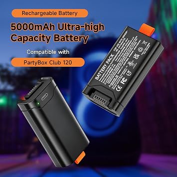 Battery Replacement Compatible with JBL PartyBox Club 120 Portable Speaker, Replacement for Battery 200