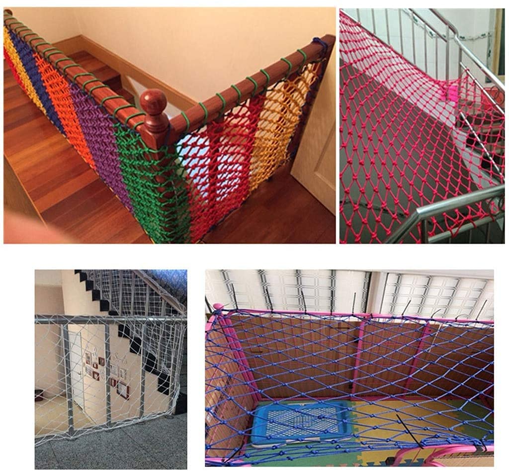 Sicherheitsnetz für Kinder, Kletterseilnetz für Treppen, Balkon und Geländer, Indoor/Outdoor, Zaunnetz für Katzen und Kleidung, Retro-Bar-Dekor (Größe: 3 x 10 m)
