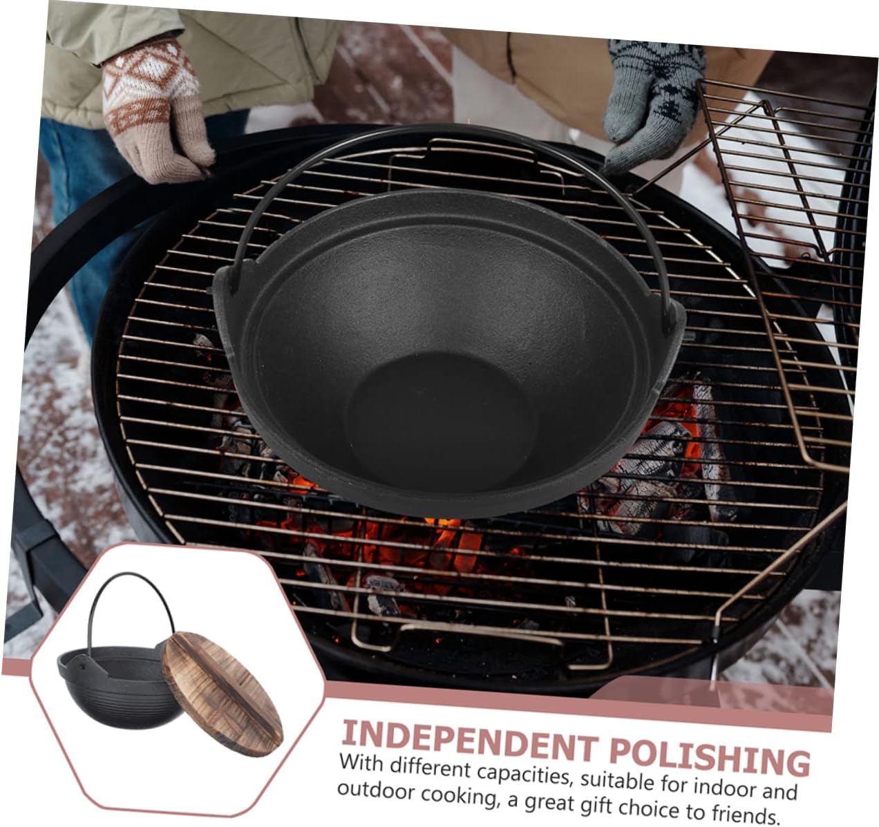 Japanese Sukiyaki Hot Pot Camping Cookware Hotpot Fondue Pot Soup Pot Cooking Pasta Skillet Warmer