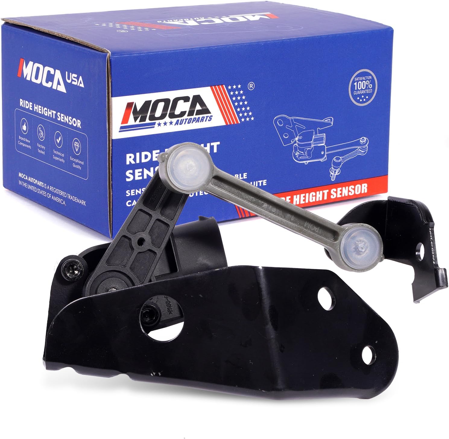 MOCA Rear Right Height Level Sensor Fits for 2004-2010 for Audi A8 Quattro & 2003-2013 for Bentley Continental & 2013 for Bentley Flying Spur & 2004-2006 for Volkswagen Phaeton