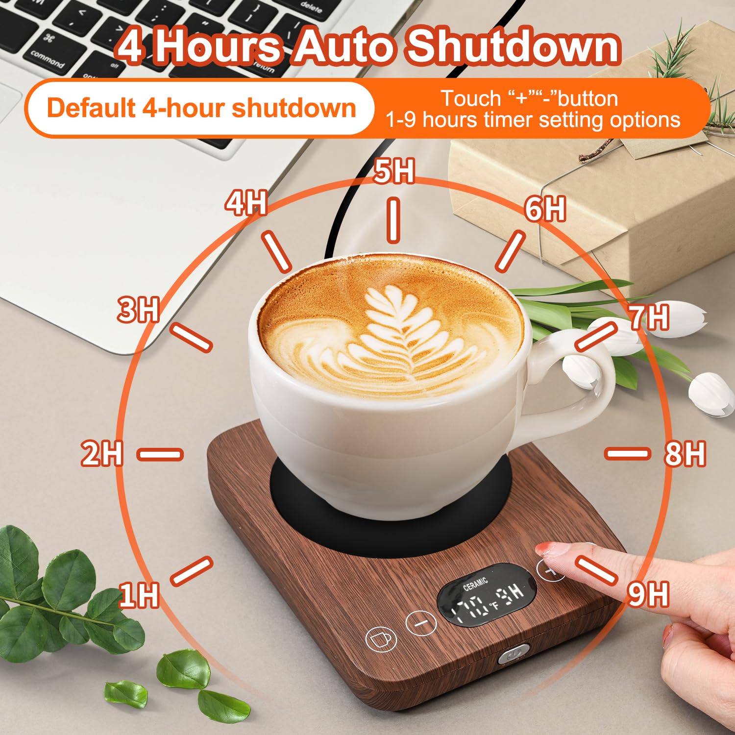 ☆コーヒーマグウォーマー 自動停止機能付き デスク用温度設定 Amazon.co.jp: コーヒーマグウォーマー 自動停止機能付き デスク