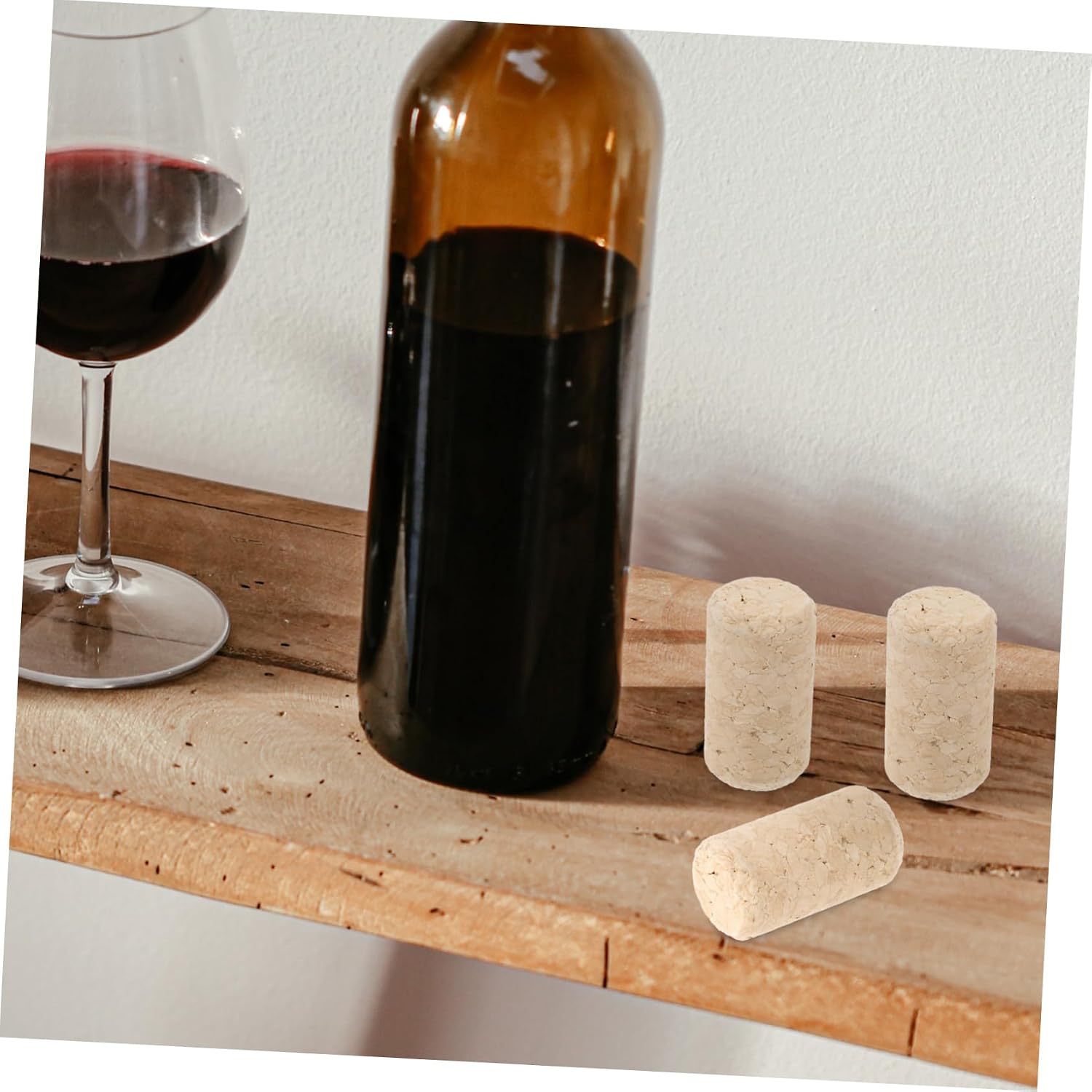 25pcs Wine Cork Stoppers for Red Wine Leakproof Bottle Sealing Plugs for Parties and -shaped Synthetic Design for Freshness and Style