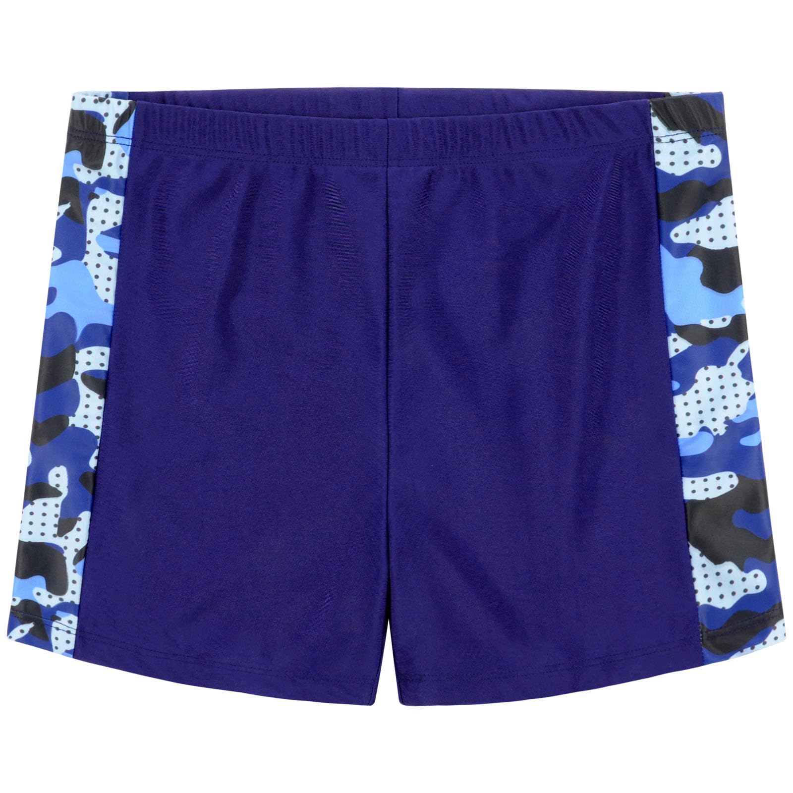 Aomig Bañador para Niño, Bañadores Cortos para Niño Lunares Azul Marino, Shorts de Bañador Infantil, Ropa de Bañador Bóxer Secado Rápido con Cintura Ajustable, Swimshort para Playa Piscina
