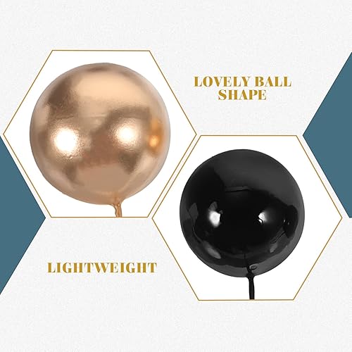 Miniatura 7 de Gadpiparty 66pcs Ice Cream Decor Baños Accesorios Black Top Hat Cake Ball Topper Dessert Toppers Multifunction Paper Cup Ornaments Decorative Ball