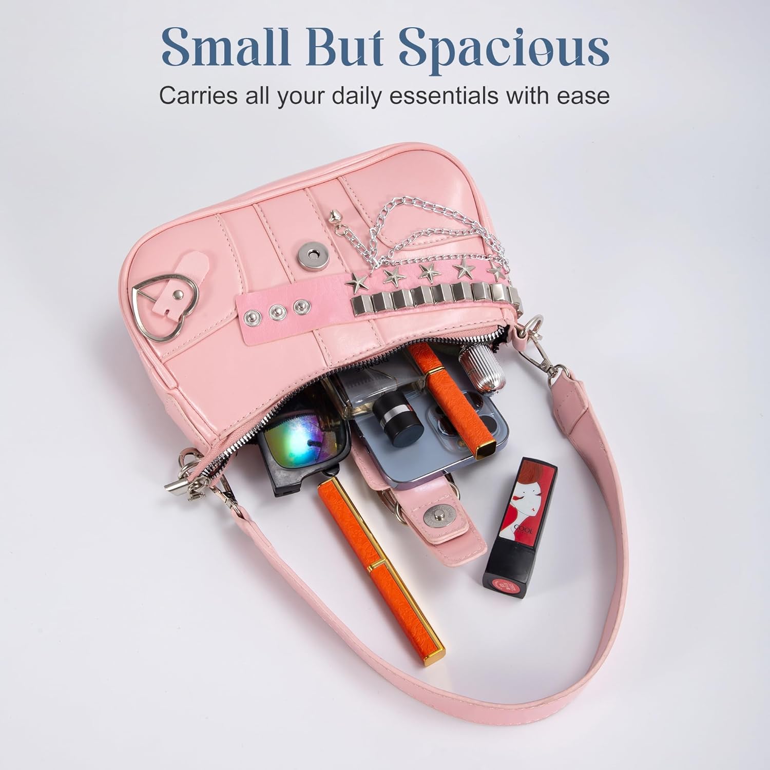 Cute Y2K Purse – Shoulder Bag with Chain Strap, Versatile Handbag for Women, Perfect for Daily Use, Parties & Travel - Image 6