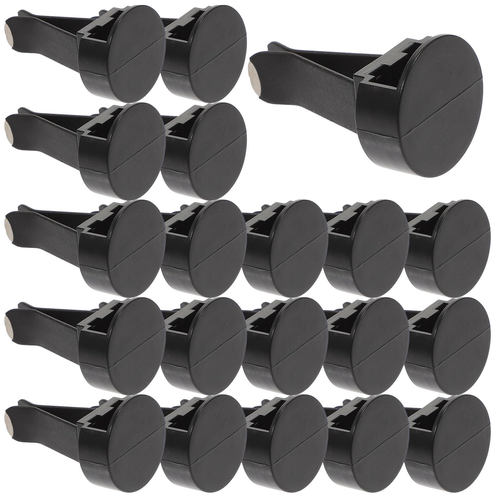 OUNONA 100 Pezzi Clip Accessorio Decorativo per Bocchetta di Ventilazione Metallo e Plastica Nero e Compatibile DIY per Diffusore Deodorante Auto