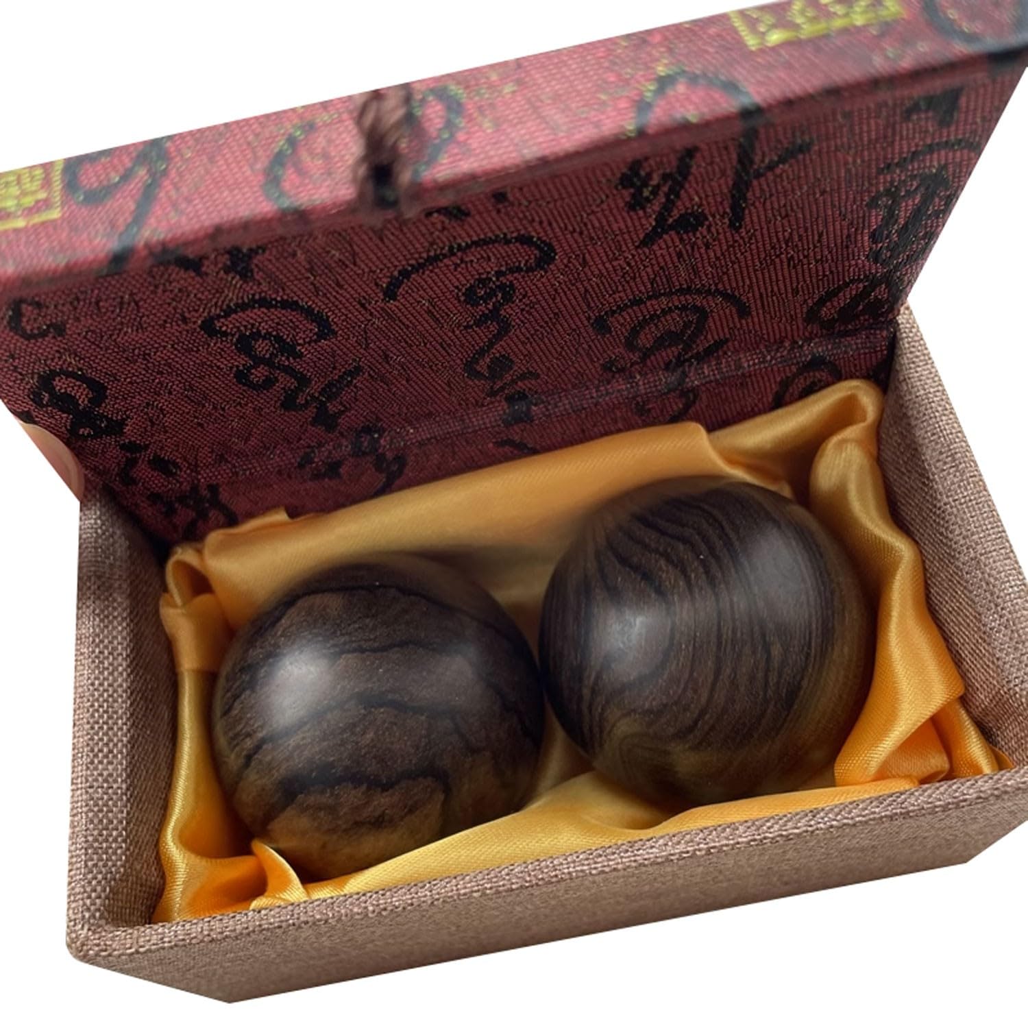 Bolas Baoding Pelotas de Masaje antiestrés Solid Envy Karma Bola de energía Material Mineral Cristal(Color:C,Size:)