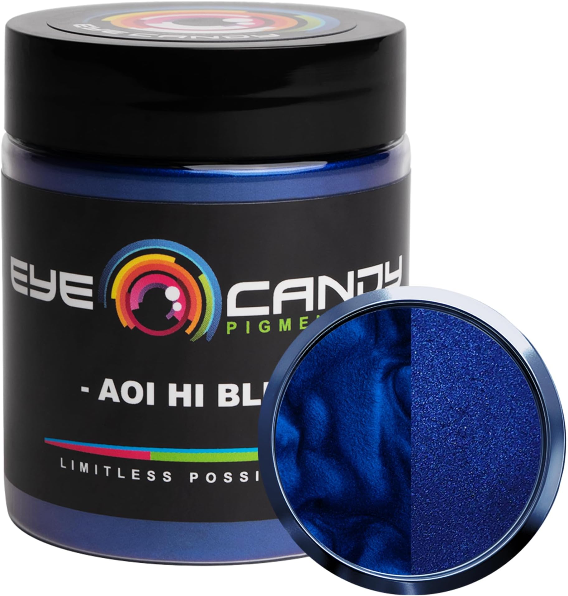 Eye Candy Mica Powder Pigment “Aoi Hi Blue” (25g) Multipurpose DIY Arts and Crafts Additive | Woodworking, Epoxy, Resin, Paint, Nail Polish, Lip Balm (Aoi Hi Blue, 25G)