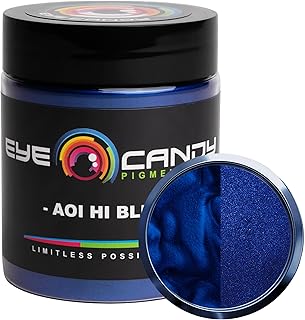 Eye Candy Pigments Premium Blue Mica Powder - Aoi Hi Blue (25gr) - for Epoxy, Resin, Soap, Paint, Woodworking, Acrylic Pouring, Bath Bombs, Fishing Lures - DIY Arts and Crafts Additive