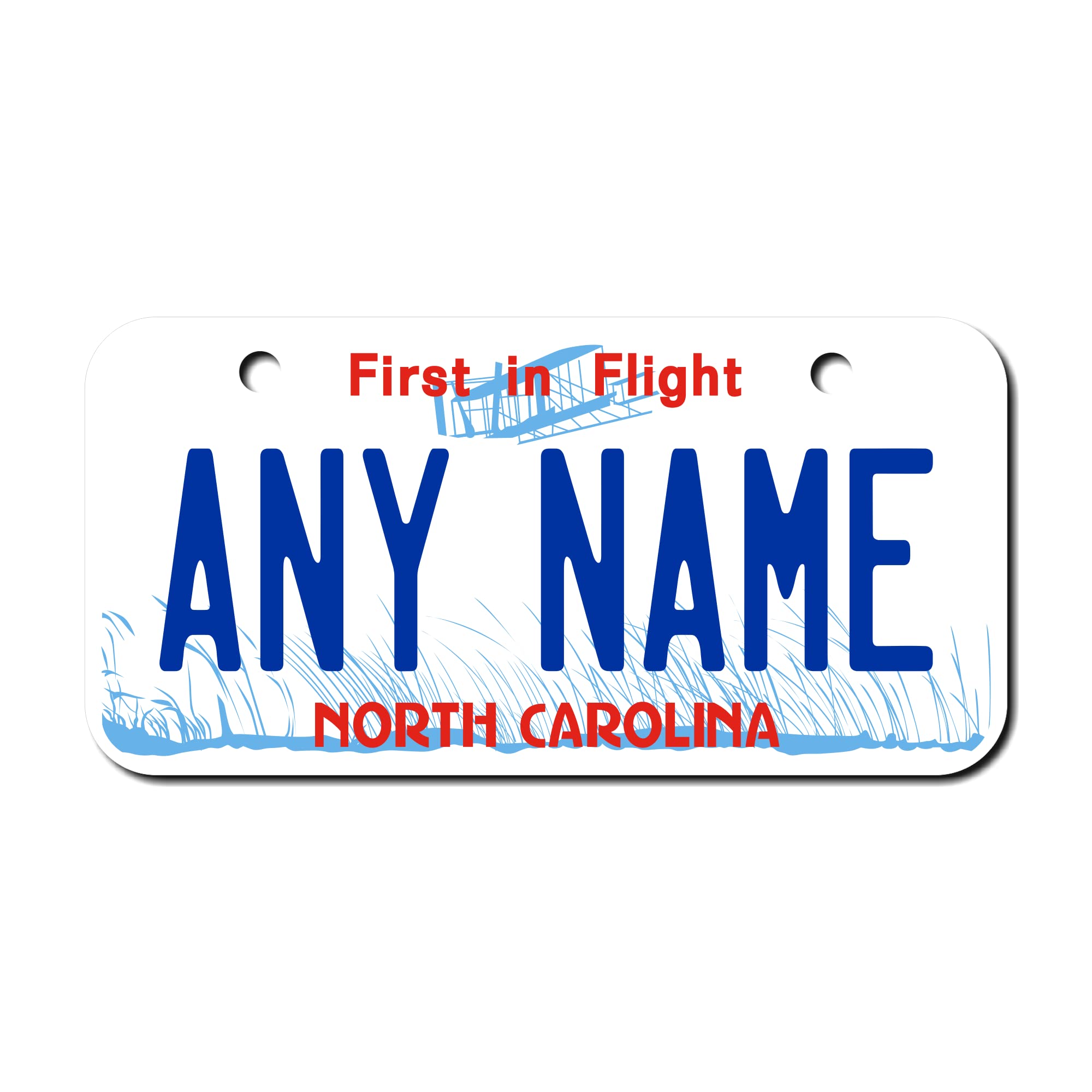 TEAMLOGO Personalized 3 X 6 Aluminum North Carolina License Plate for Bikes, Bicycles, Toy Cars or Wagons (3