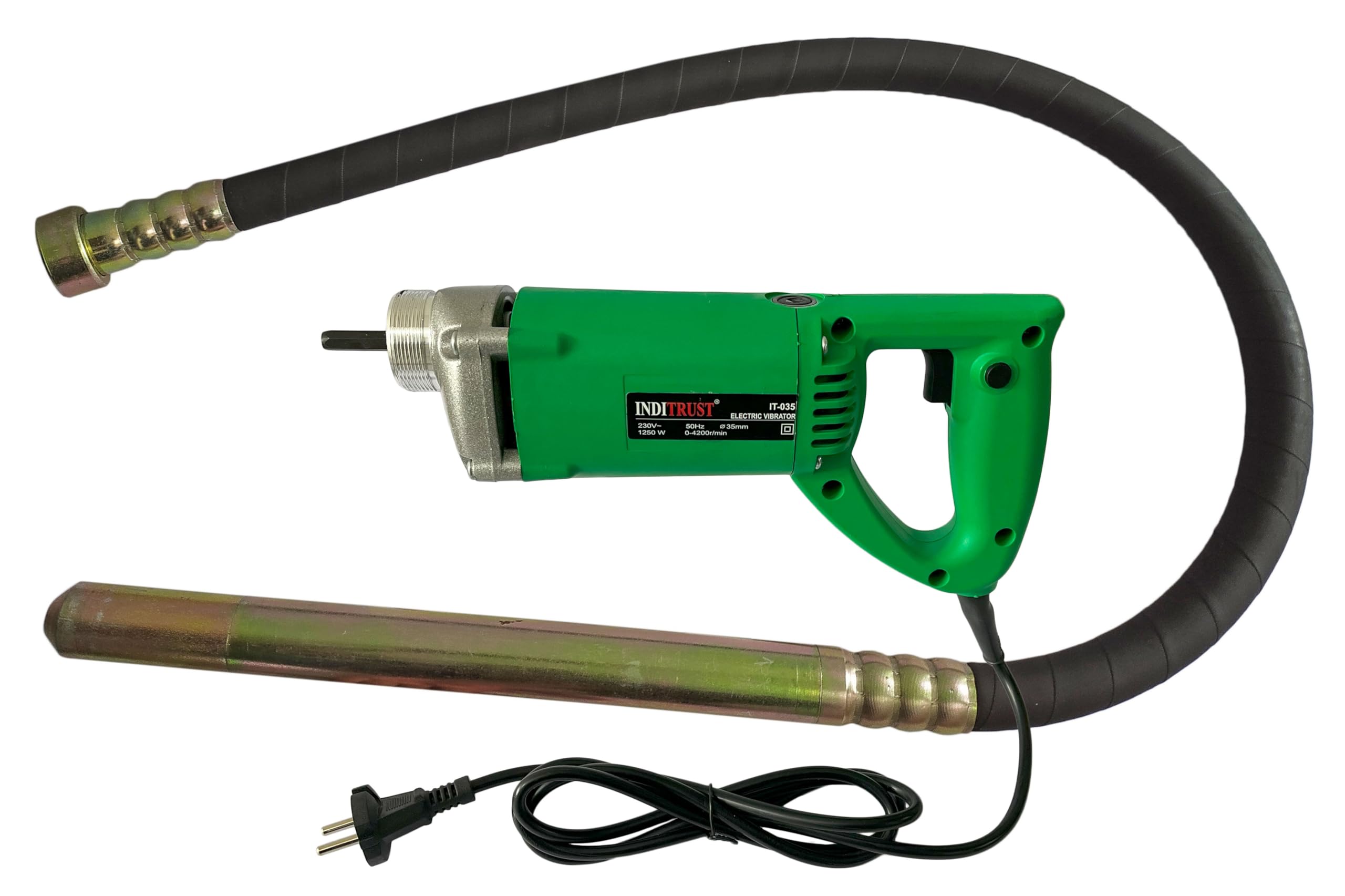Inditrust New 35mm Concrete Electric Vibrator machine (Green) 1250W with 1.5m rod-image-48