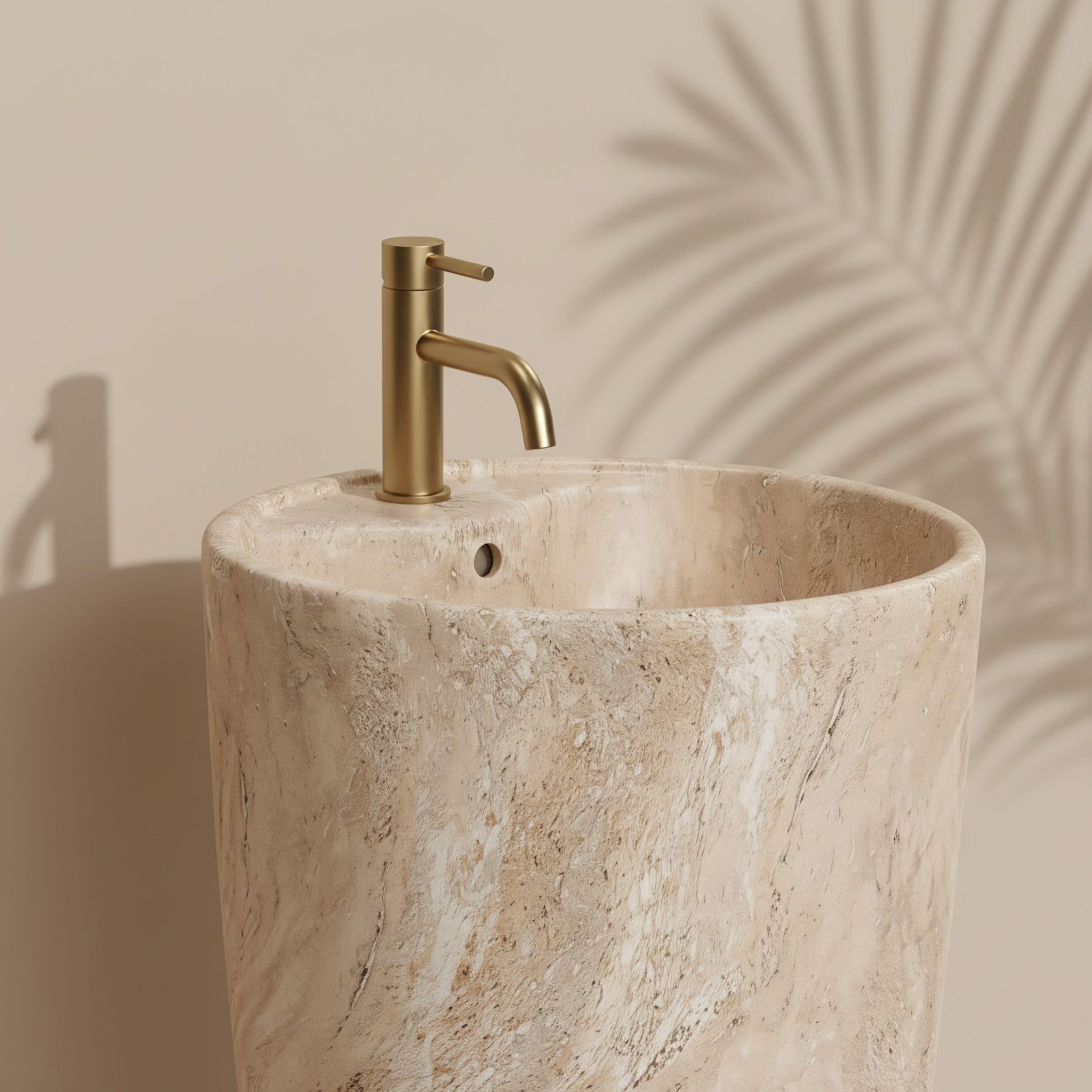 Lavabo De Pie Rea Anya Savana Matt Beige 45X45X84Cm