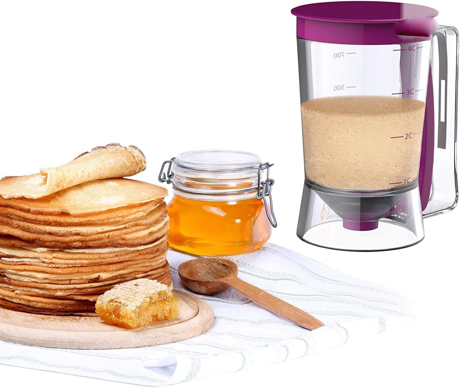 Pancake Cupcake Batter Dispenser - Perfect Baking Tool for Cupcakes Waffles, Muffin Mix, Crepes, Cake or Any Baked Goods