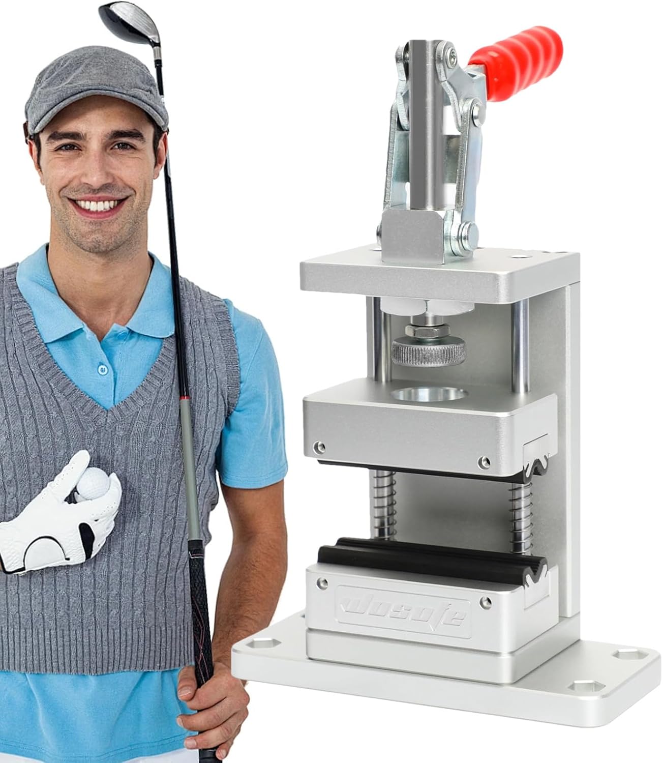 Golf Club Clamp - Golf Shaft Putter Repair Clamp,Club Regripping Equipment,for Outdoor Indoor Course Practice Range Tournament Gym Backyard