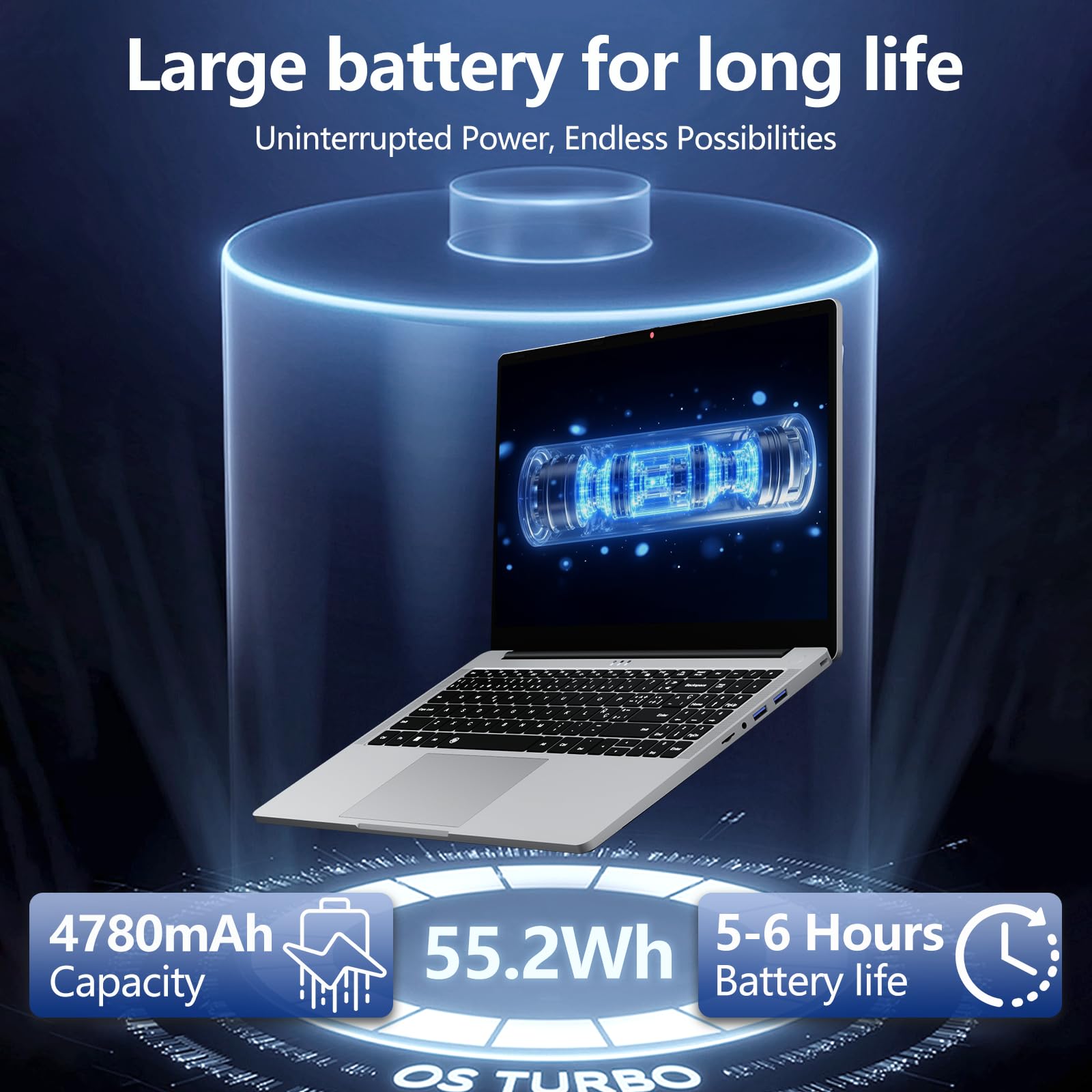 15,6 Pollici Portatile PC Ryzen 5 7430U, Notebook 16GB RAM 1TB SSD Win11, Laptop con scheda grafica Radeon, FHD IPS, Type-C, USB 3.0, HDMI, tastiera retroilluminata digitale Computer portatile