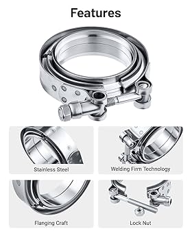 Amazon.com: EVIL ENERGY 3.0 Inch V Band Clamp Stainless