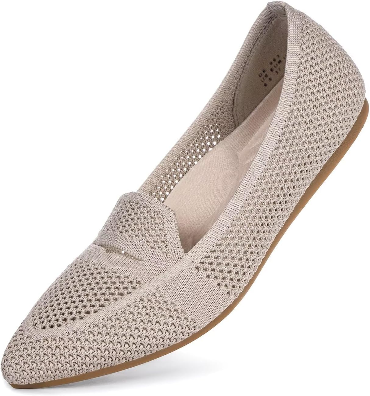 Women's Pointed Toe Penny Loafers | Dressy Ballet Flats for Women | Knit Mesh Slip-on Loafer Shoes | Comfortable & Lightweight