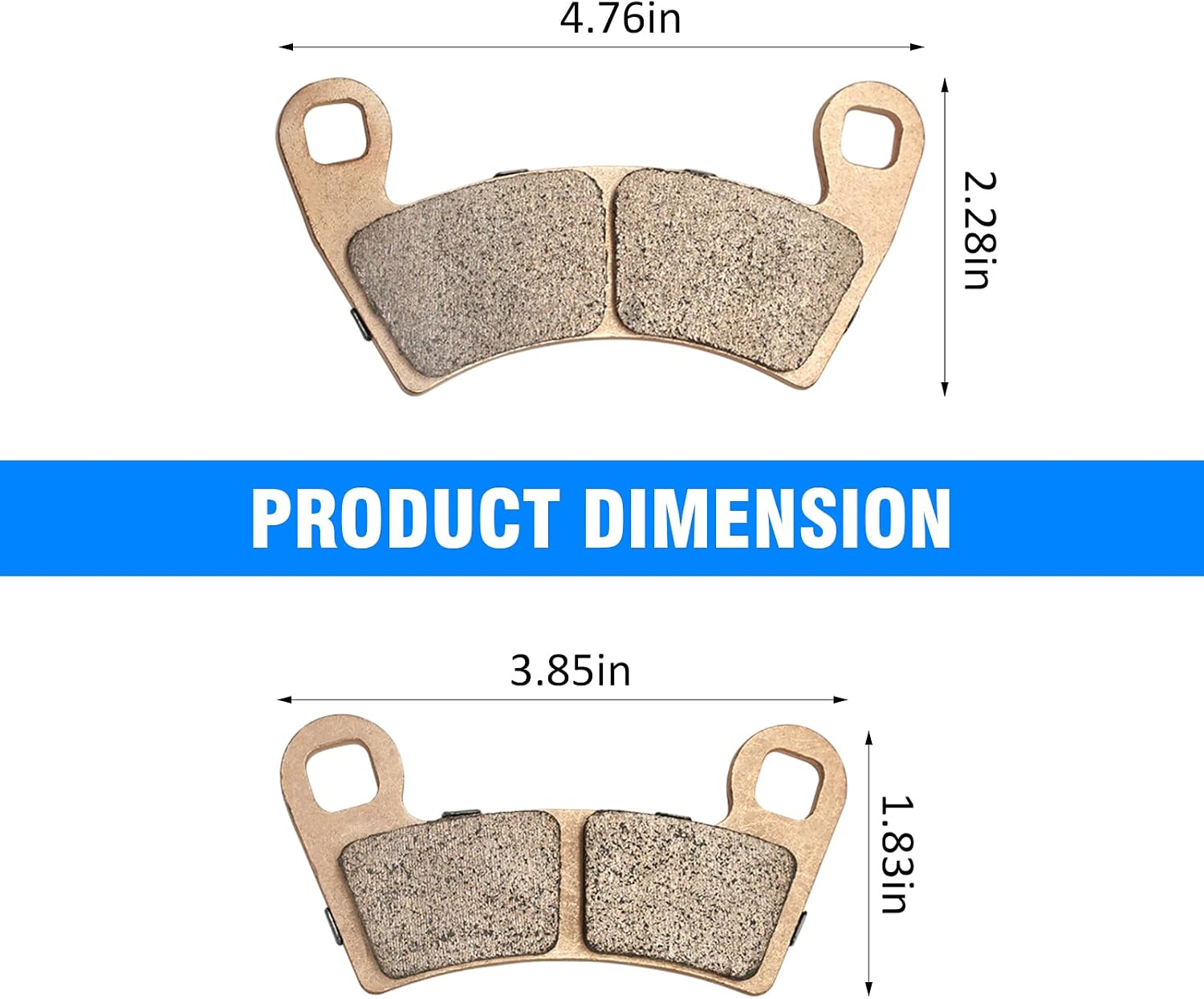 Sintered Brake Pads Front Rear 2208933 2203747 2203318 for Polaris Ranger-1000 General-1000 Ranger-Crew-570 RZR-4-900 RZR-S4-1000 Pro-XD
