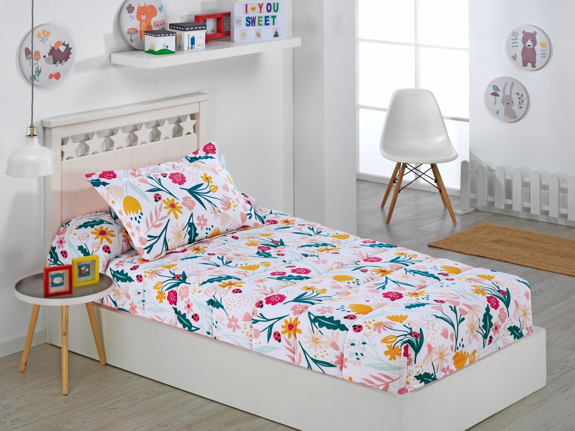 Edredón Ajustable Cama Nido, Litera, Cama 90 y Cama 105 Infantil y Juvenil Color Color M Talla Cama 90