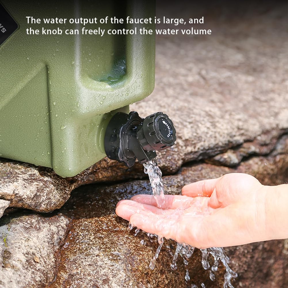 Bidon Eau avec Robinet 5L-20L Réservoir Eau Potable Jerrican Alimentaire HDPE sans BPA Anti-Fuite Camping