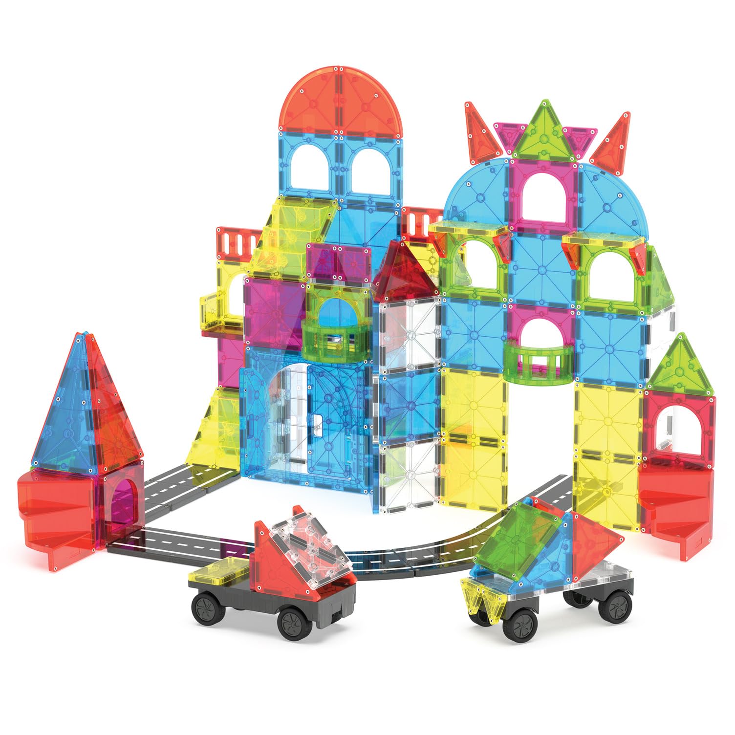 Magna-Tiles® City Center 110-teiliges Magnetbauset - Die Originale magnetische Baumarke