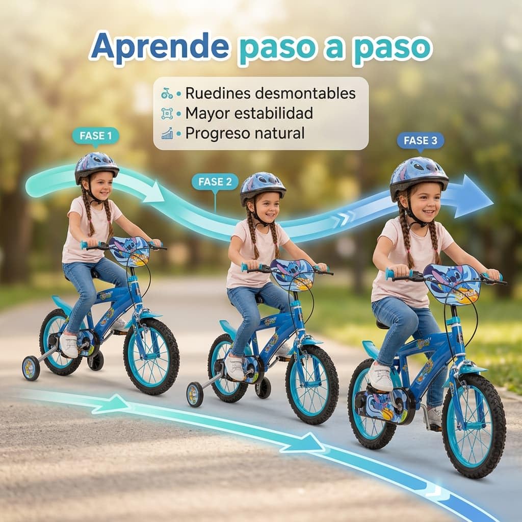 Bicicleta Infantil Toimsa Stitch Azul