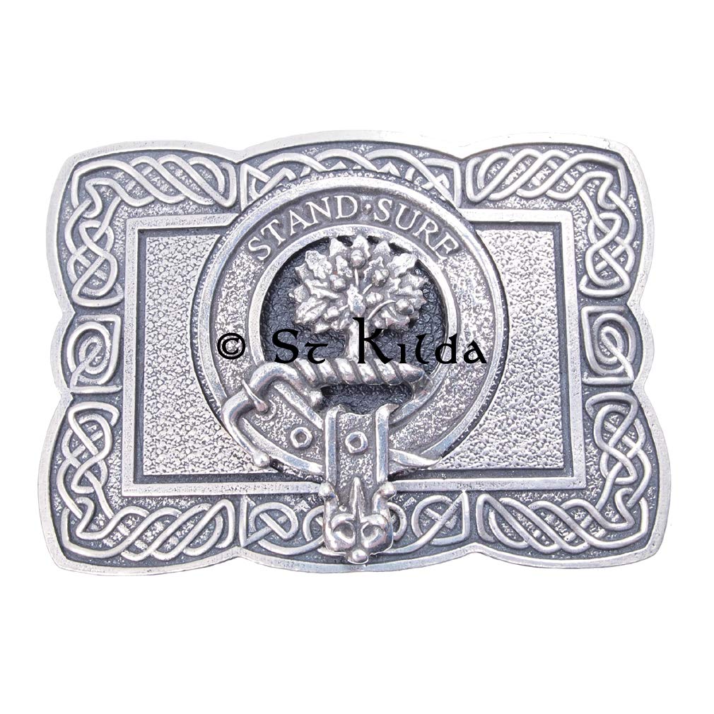 St Kilda Men's Polished Silver Anderson Clan Crest Kilt Belt Buckle
