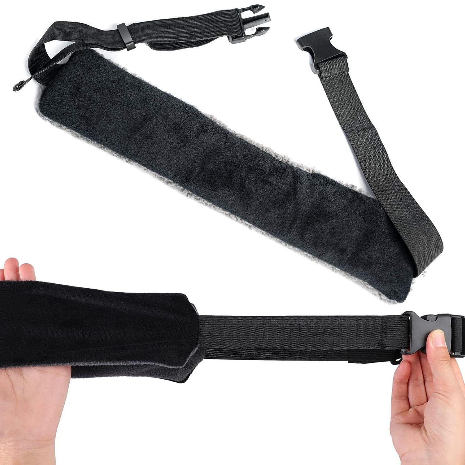 irrdim Airplane Head Strap for Sleeping, Adjustable Travel Pillow Alternative for Travel Sleeping Comfort, Prevents Head Bobbing Compact Portable Head Support Band Long Travel Planes & Cars Headrest