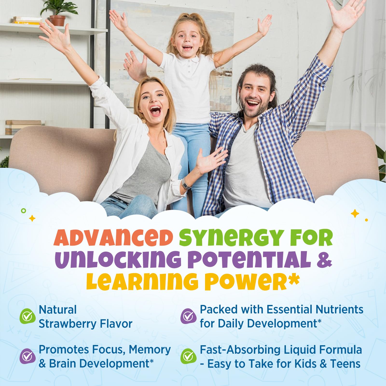Kids Focus and Attention Supplements with Phosphatidylserine, L-Theanine, Omega-3 & Magnesium Glycinate - Kids Brain Vitamins Liquid Drops - Supports Concentration, Memory, Sleep & Mood, Strawberry — Amazon image 7