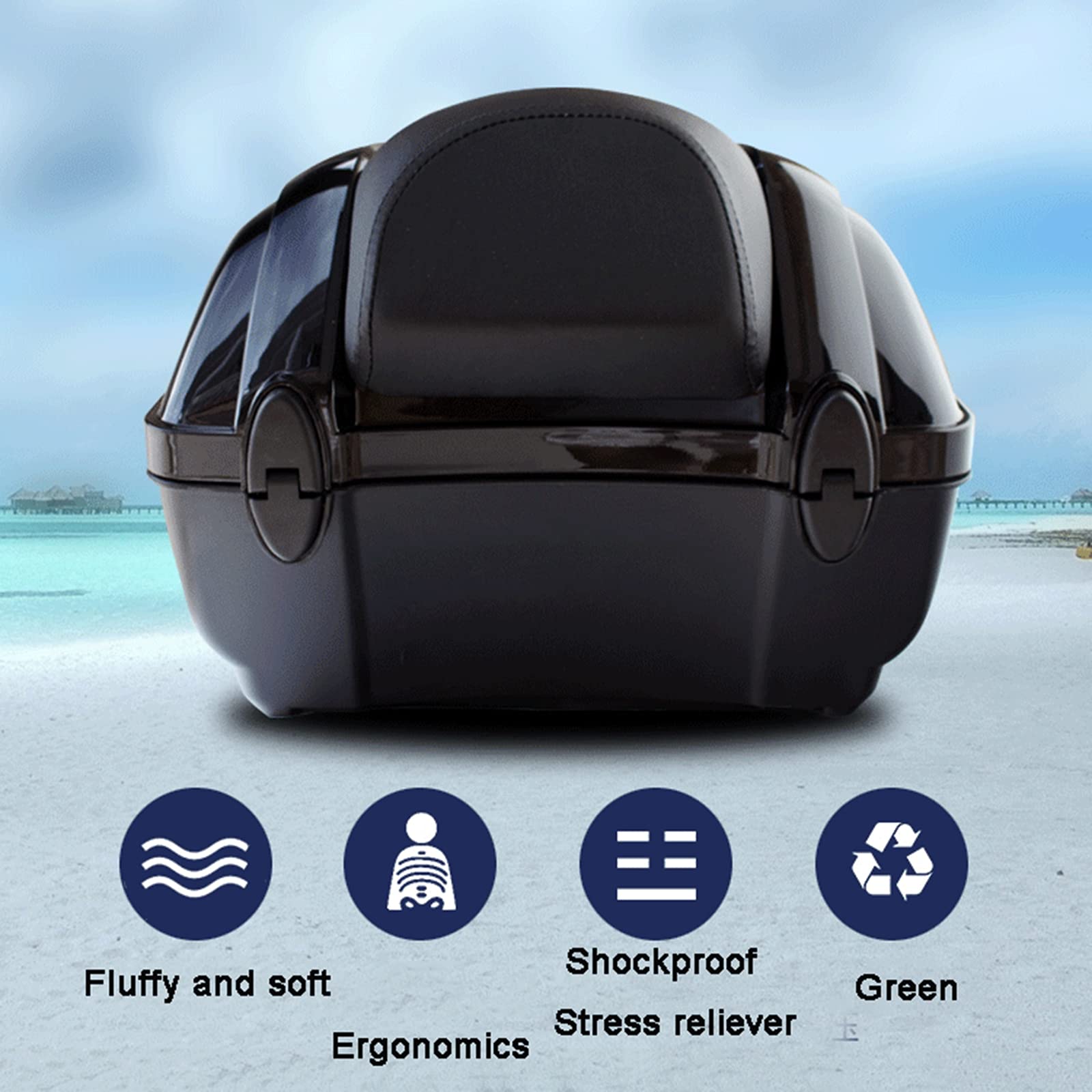 Top-Case De Moto,Moto Scooter Top Case,Étui À Bagages De Coffre À Queue, Scooters Encadrant des Bagages en Haut De Gamme, pour Les Scooters De Cotancaux De Moto, Motos,Blanc