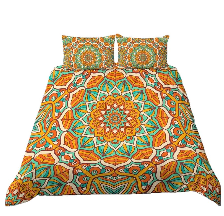 Housse de couette ethnique Mandala pour rénover une décoration de lit terne