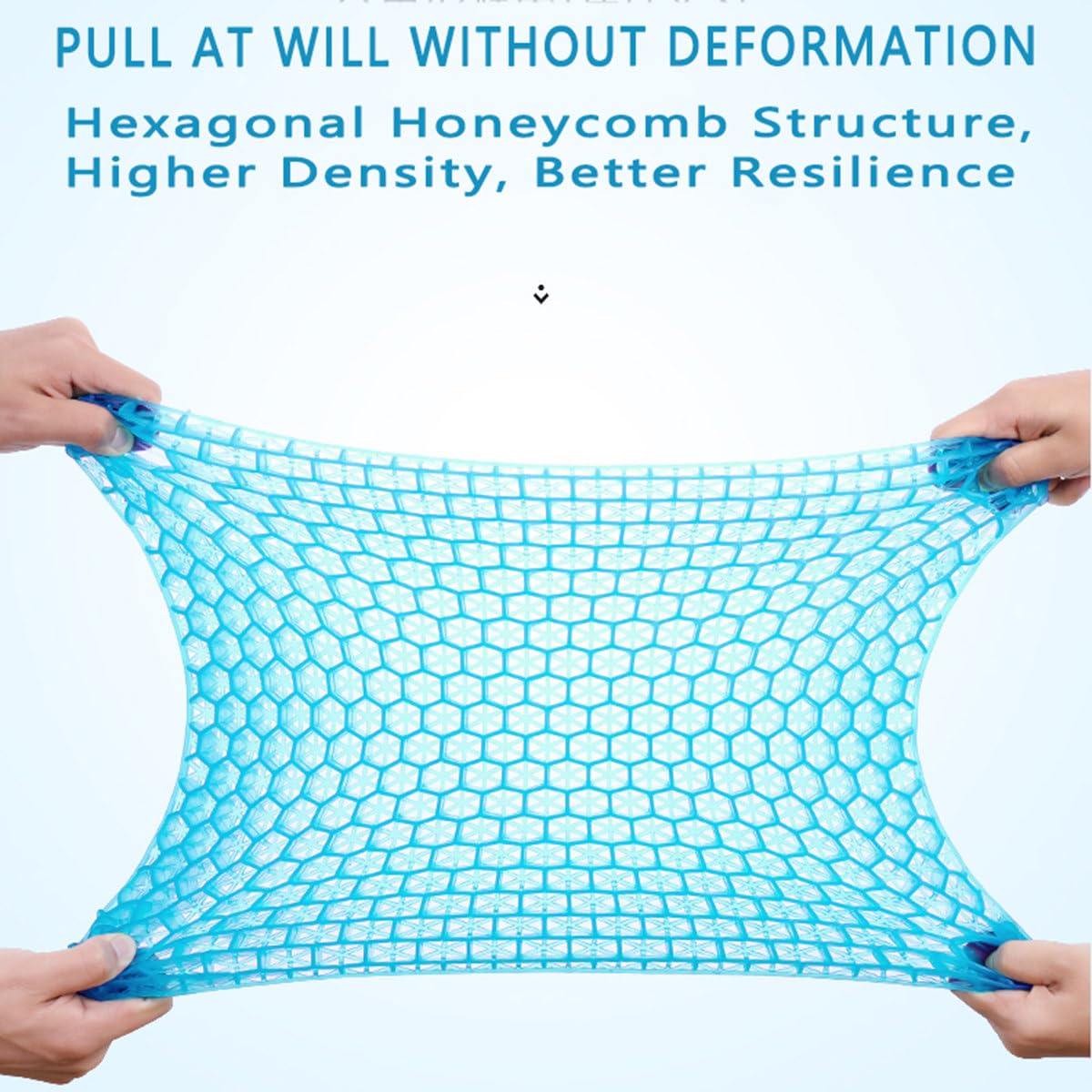 Nuevo cojín de Gel de Nido de Abeja, Almohadilla de Cadera disipadora de Calor, Almohadilla para Silla de Oficina, ciática, Dolor sedentario, Transpirable, para Almohadilla,BlackB40x40cm