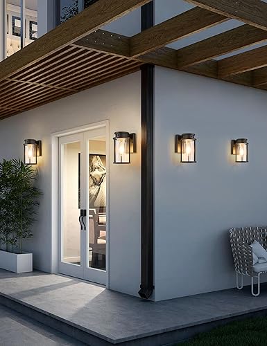 Miniatura 8 de Lámpara de pared solar para exteriores, sensor de movimiento, lámpara de pared exterior con atardecer a amanecer, montaje en pared