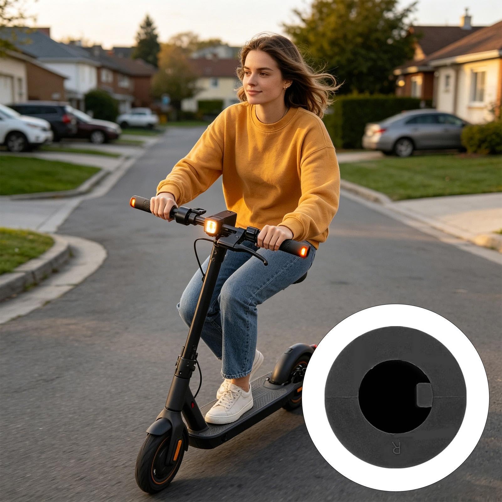 Generico Manopole per Monopattino LED Impermeabili con Telecomando | freccia a LED per manopole monopattino elettrico Compatibile con mountain bike, bici da strada e uso notturno