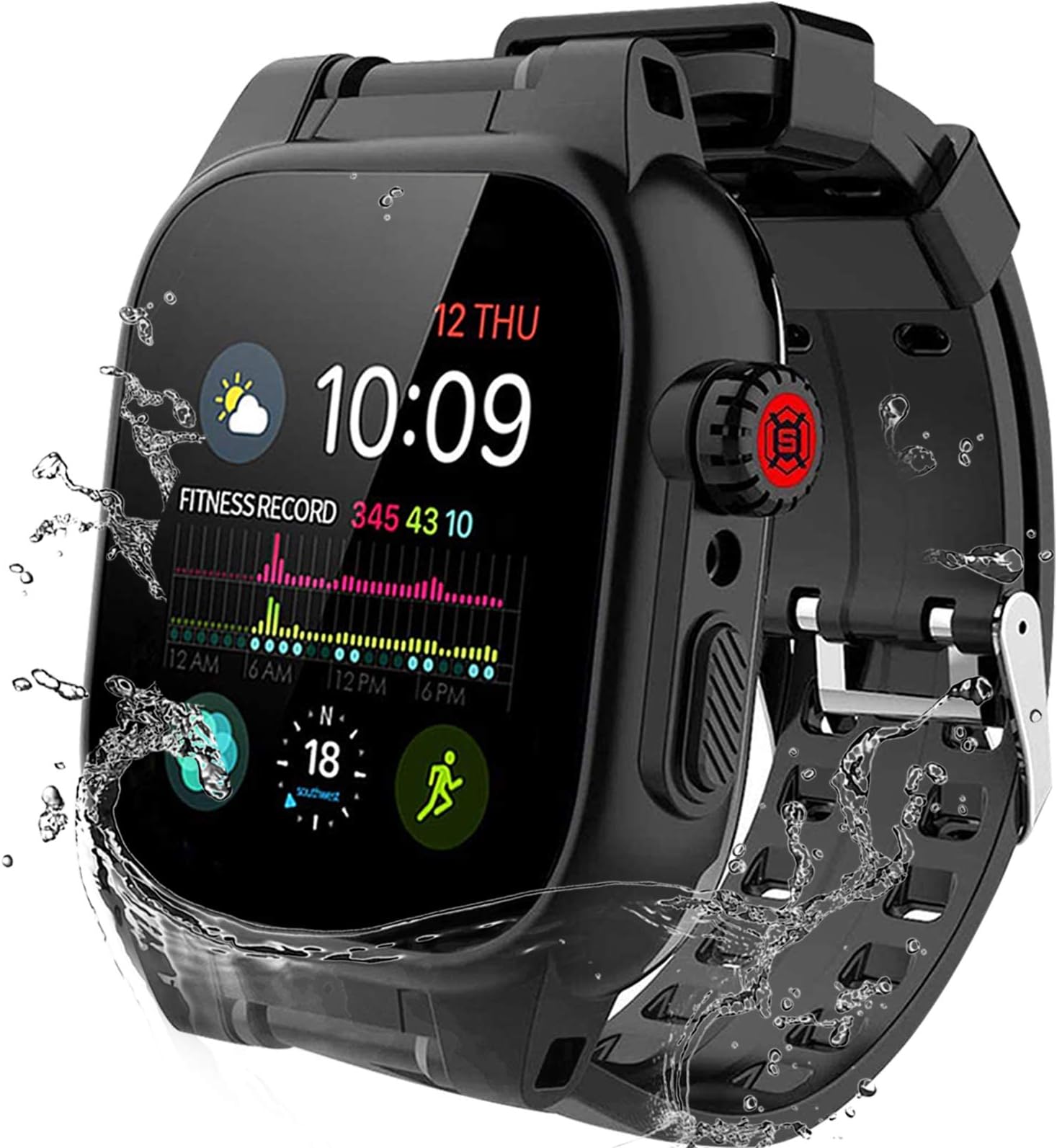 Apple Watch Series 3/2 42mm case, Built-in Screen Protector 360 Full-Body Protection, Shockproof Dustproof Waterproof Apple Watch Case 42mm Series 3 Series 2