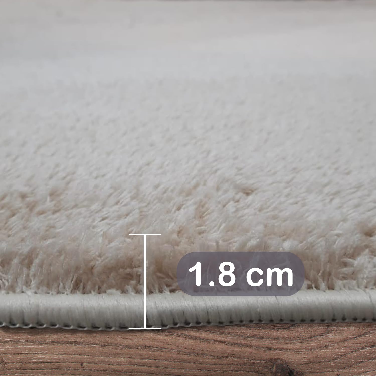 Beige rutschfeste Badematte Set 2er (80x150 cm) + (50x80 cm)| Plüsch Badteppich | Weiche Bad- und Duschvorleger | Maschinenwaschbar, Schnell Trocknend Badvorleger Relax