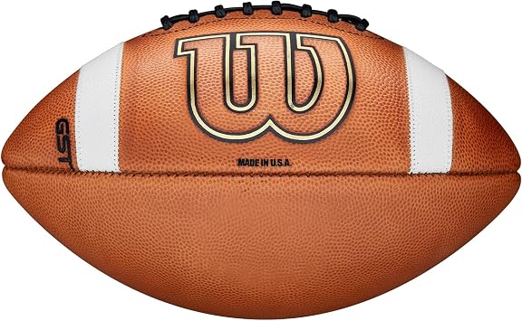 Wilson GST1003 Leather Game Football Factory Defect/Blemish - Official Size, Tan