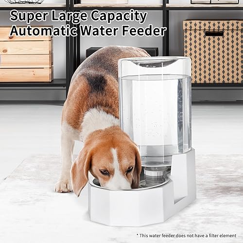 Miniatura 6 de RIZZARI Bebedero automático de acero inoxidable por gravedad para mascotas, alimentador de agua angular con bordes, 100% libre de BPA, seguro y de