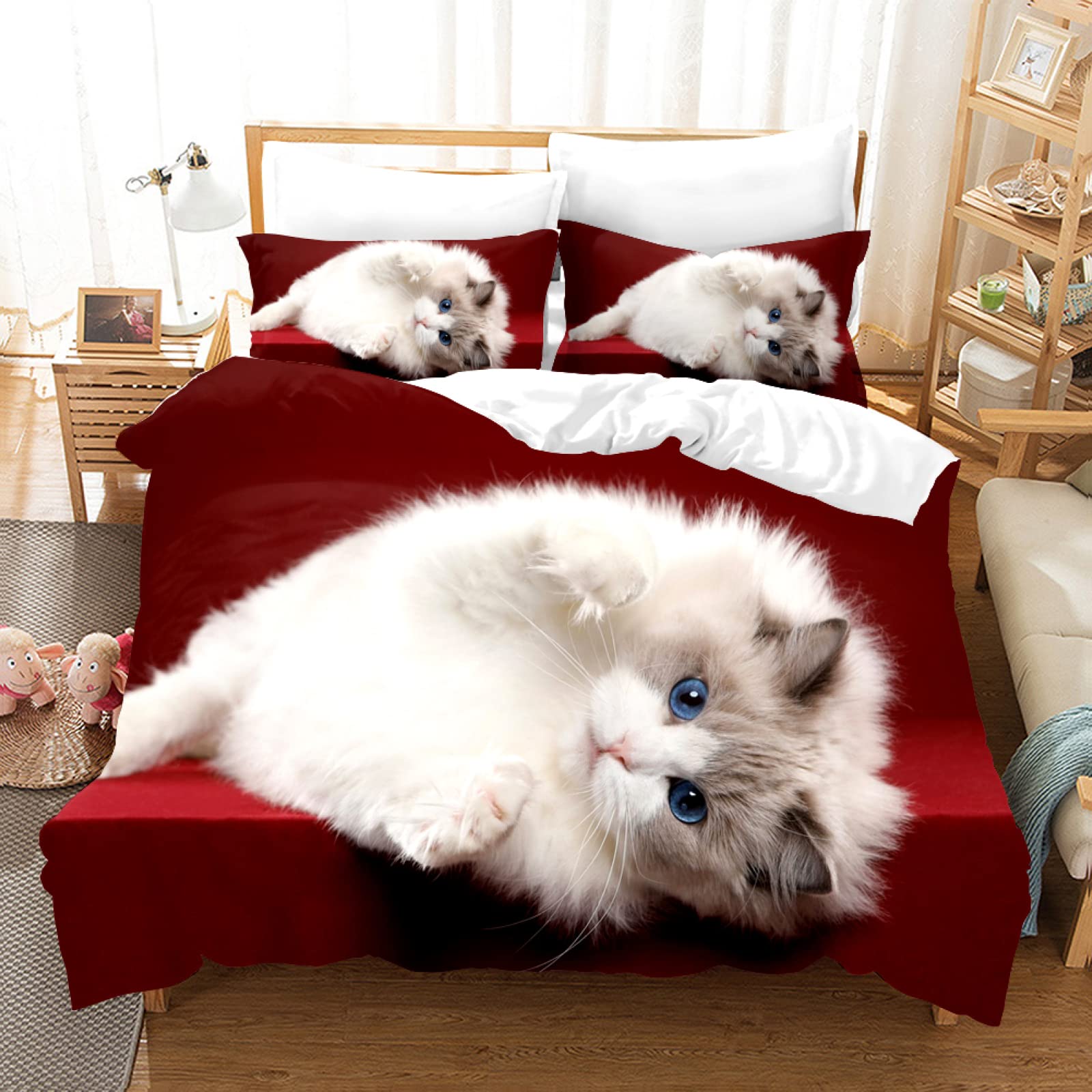 Housse de couette 160x200 fermeture éclair en microfibre 110g/㎡ anti-glissement