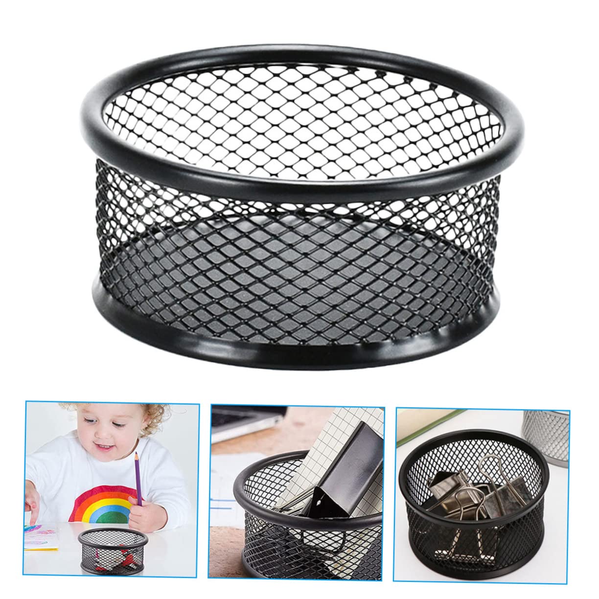 DOITOOL 6Pcs Mesh Binder Clip Holder Paperclip Organizer for Office for Storing Paper Clips Binder Clips Items Design