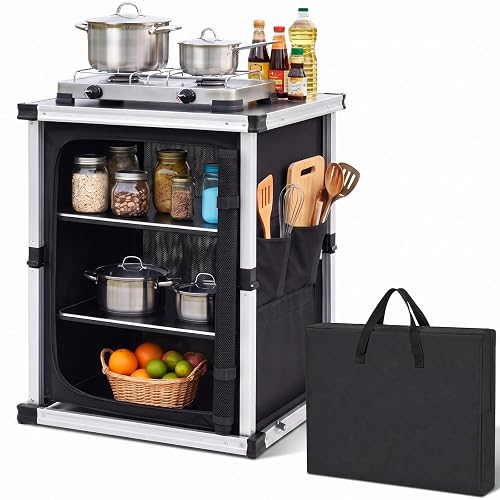Cinnvoice Folding Camping Kitchen Table 3 product photo (Camp Kitchen) — ScooterReviewPro review