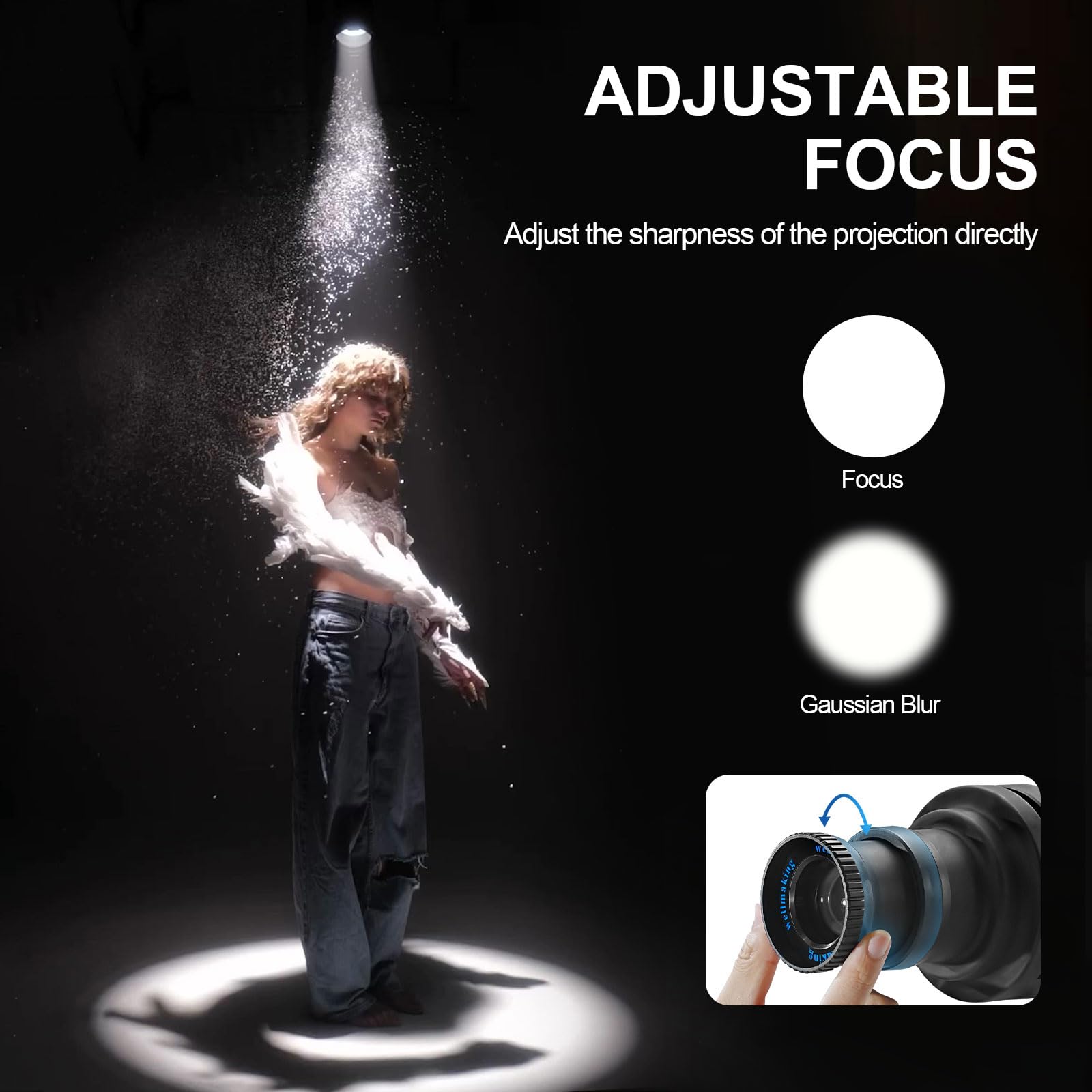 WELLMAKING S-80 Bowens Mount Optical Snoot Spotlight Kit