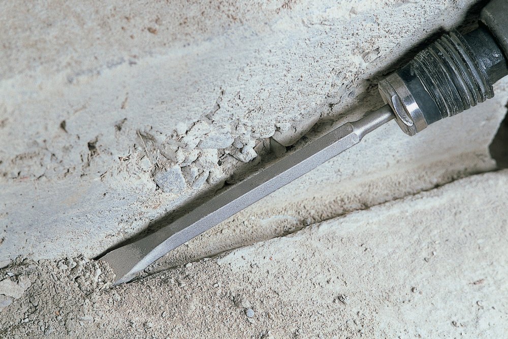 wolfcraft Pointed Chisel, SDS Plus Shank I 7910000, Schwarz - Image 3